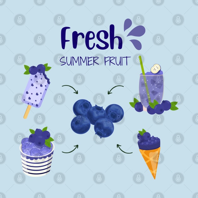 Blueberry Fresh Summer Fruit by SalxSal