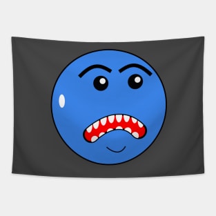 Mr Angry Blue Ball Tapestry