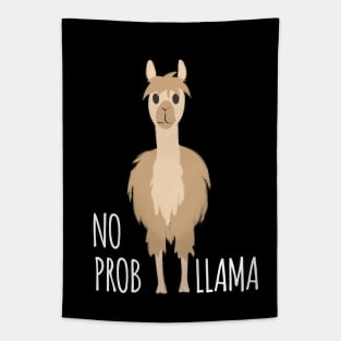 Dramabite No prob-llama funny and cute llama alpaca illustration Tapestry