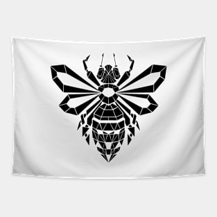 Silhouette polygonal bee Tapestry