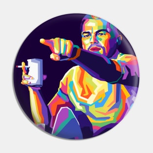 Leonardo Drinks Wpap Pop Art Pin