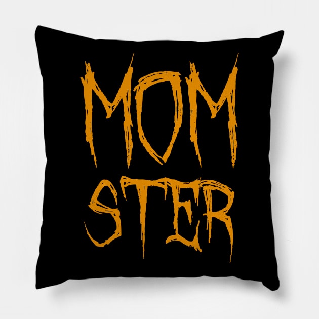 MOMster for Halloween Pillow by Soul Searchlight