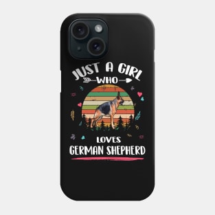 Just A Girl Who Loves German Shepherd Vintage Phone Case