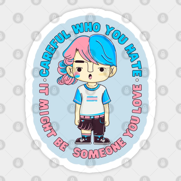 Transgender Trans Transpride Sticker By Gee Theyhe - Genderfluid