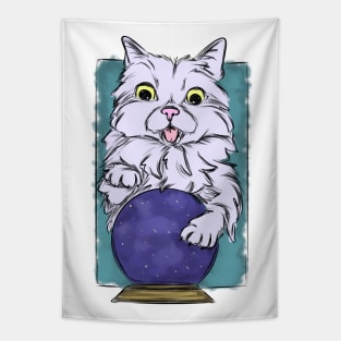 Psychic cat Tapestry