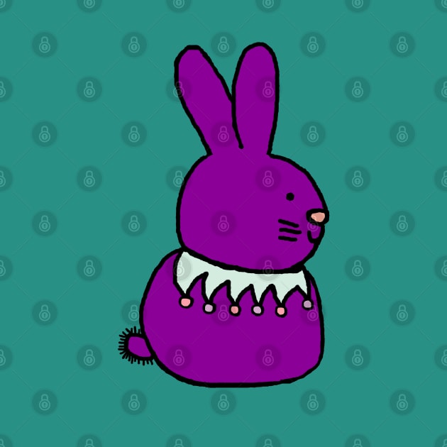 Purple Bunny Rabbit for Easter by ellenhenryart