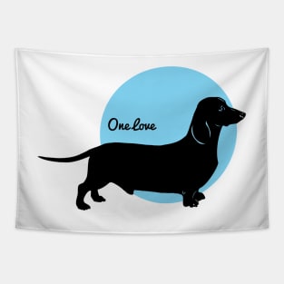 Just a One Love Dachshund Tapestry