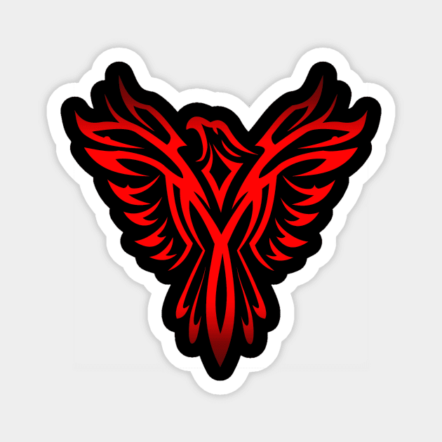 RED PHOENIX Magnet by GBDesigner