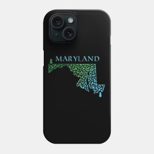 Maryland State Outline Maze & Labyrinth Phone Case