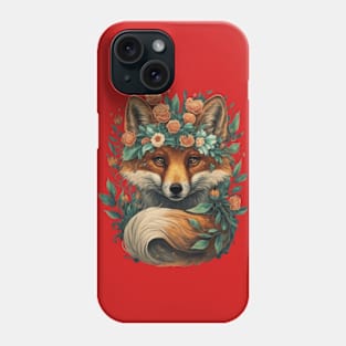 Cute floral fox gift ideas, fox gift ideas , fox kids tee, fox kids hoodie, fox tshirts Phone Case