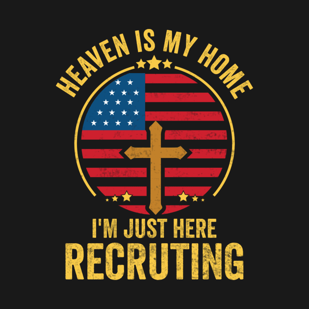 Heaven Is My Home Christian USA Religious Cross America by Visual Vibes