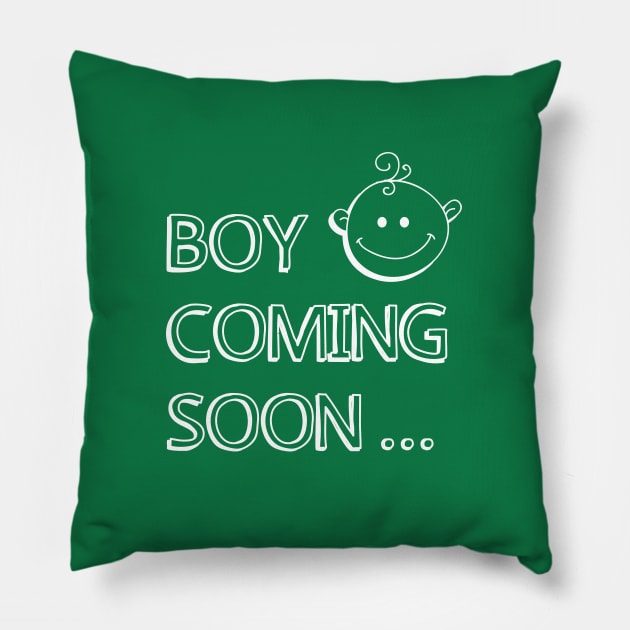 Boy coming soon Pillow by Inspire Creativity