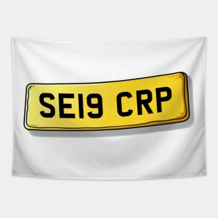 SE19 CRP Crystal Palace Number Plate Tapestry