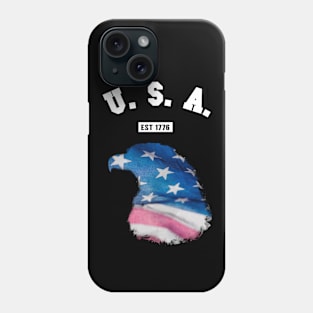 🦅 USA, 1776, Eagle Head Flag, American Patriotic Phone Case