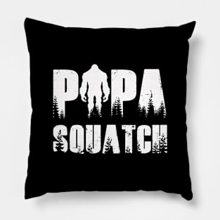 Papa squatch tshirt funny bigfoot gift for dad t-shirt Pillow