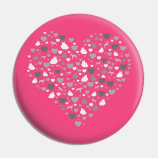 Boston Terrier Love Hearts Boston Valentine's Day Gift Pin