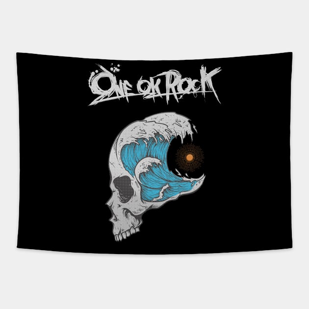 One Ok Rock Skull Island Tapestry by Hatorunato Art