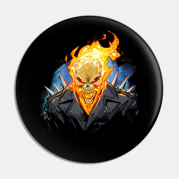 Ghost Rider Pin by PatrickBrownArt