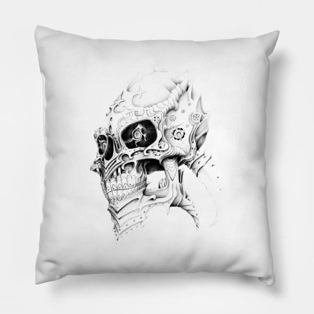 Metal Head Pillow by abei