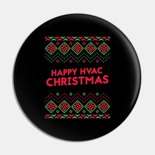 Happy HVAC Christmas Ugly Sweater Pin