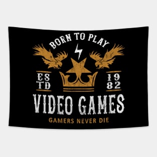 BORN TO PLAY VIDEO GAMES - GAMING Tapestry