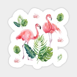 Beautiful Pink Flamingo Magnet