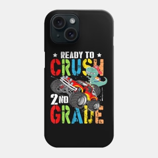 2nd Grade Dinosaur Monster Truck Back to School Boy Phone Case