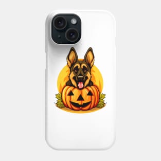 German Shepherd Dog inside Pumkpin #1 Phone Case