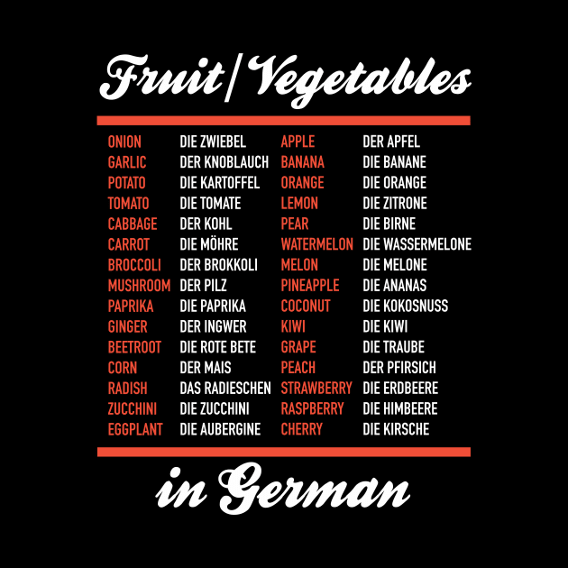 Veggies In German by Hidden Verb