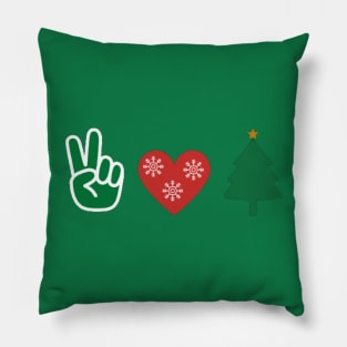 Peace love and Christmas Pillow