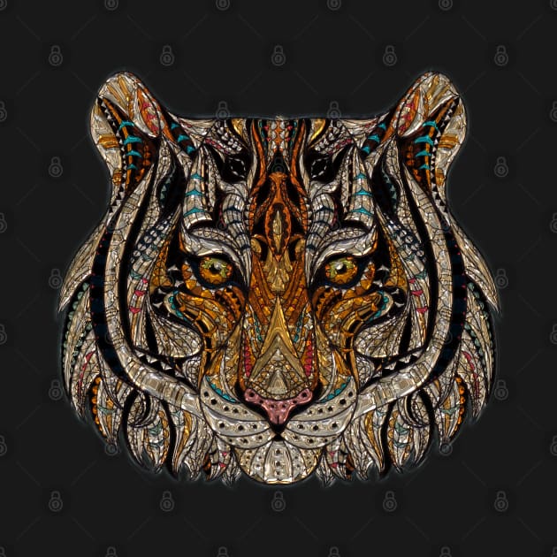 Psychedelic Tiger Head, Third Eye of the Tiger by AltrusianGrace