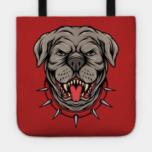 Mean Pitbull Head Tote