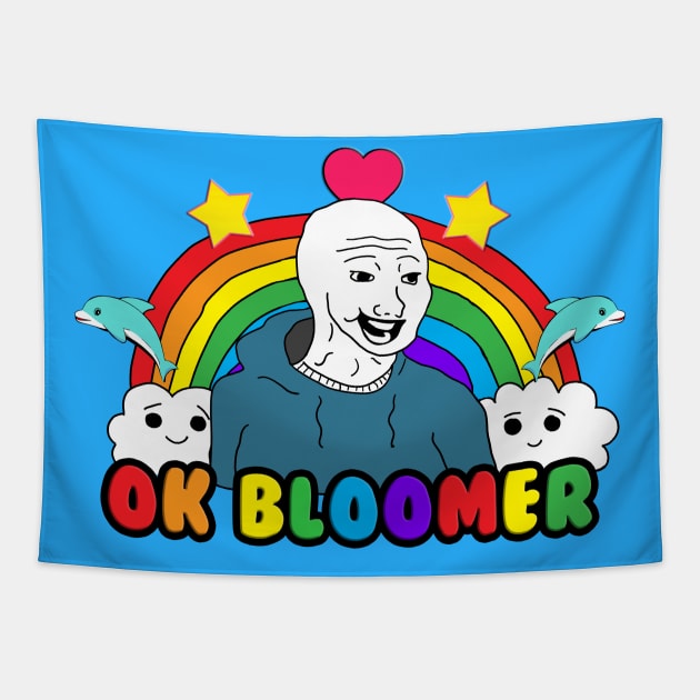 Ok Bloomer Meme Tapestry by Barnyardy