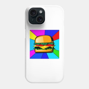 Popart burger 3 Phone Case