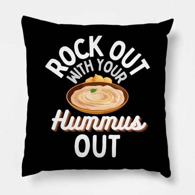 Rock Out with your Hummus Out! Pillow by Fish Fish Designs