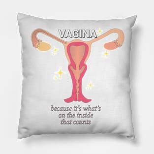 Vagina: because it's what's on the inside that counts Pillow