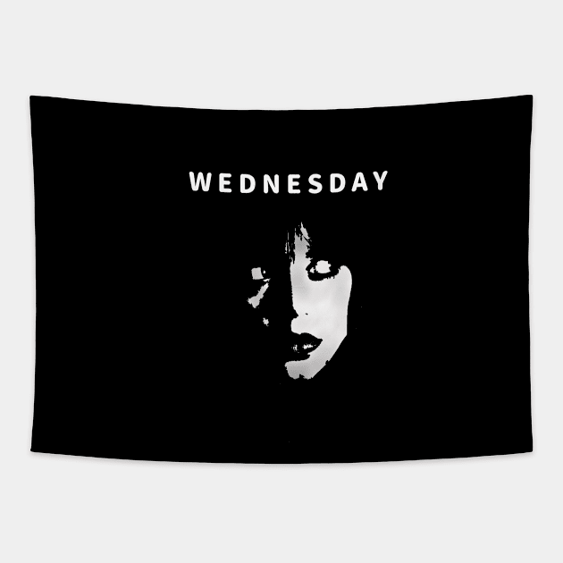 Gothic Wednesday's Eyes Tapestry by abagold