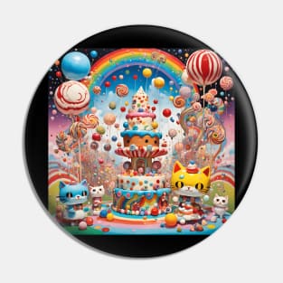Cheese Cake Cats Pin