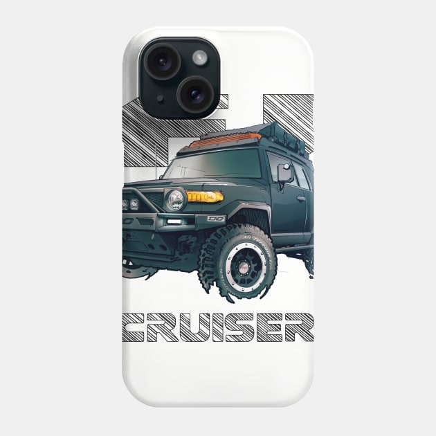 FJ Cruiser (XJ10) – Black Phone Case by robert1117