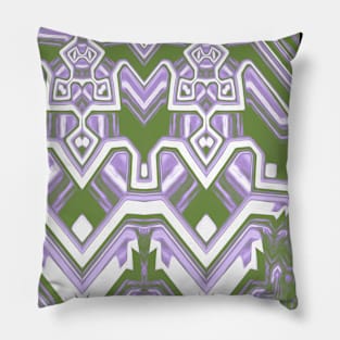 Genderqueer Pride Abstract Geometric Mirrored Design Pillow