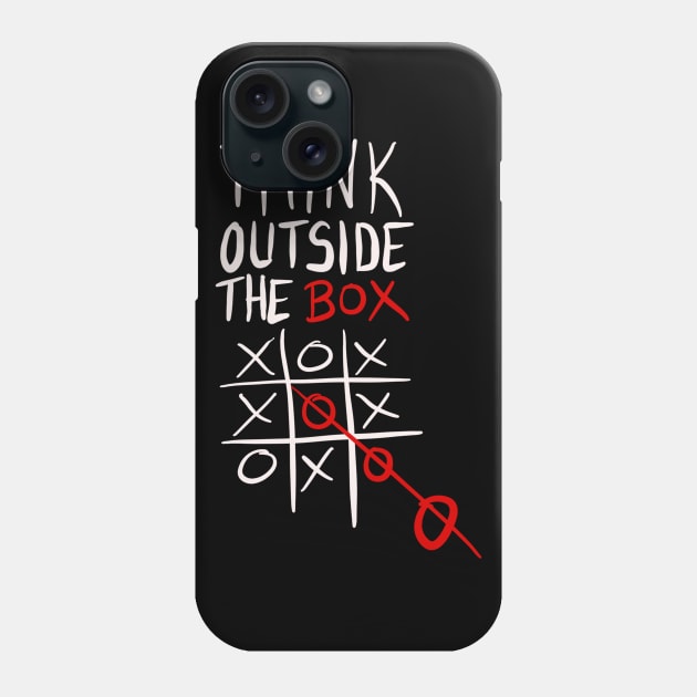 Think outside the box geeky humor gift Phone Case by BadDesignCo