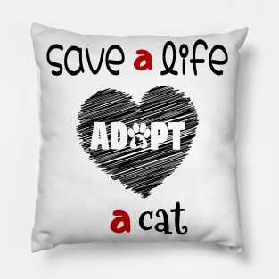 adopt a cat Pillow