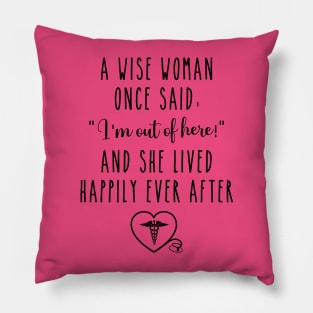 Funny nurse retirement gift Pillow