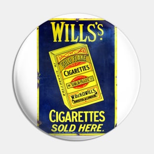 Wills Cigarettes vintage enamel advertising sign Pin