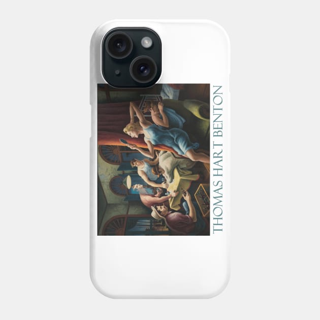 Poker Night by Thomas Hart Benton Phone Case by Naves