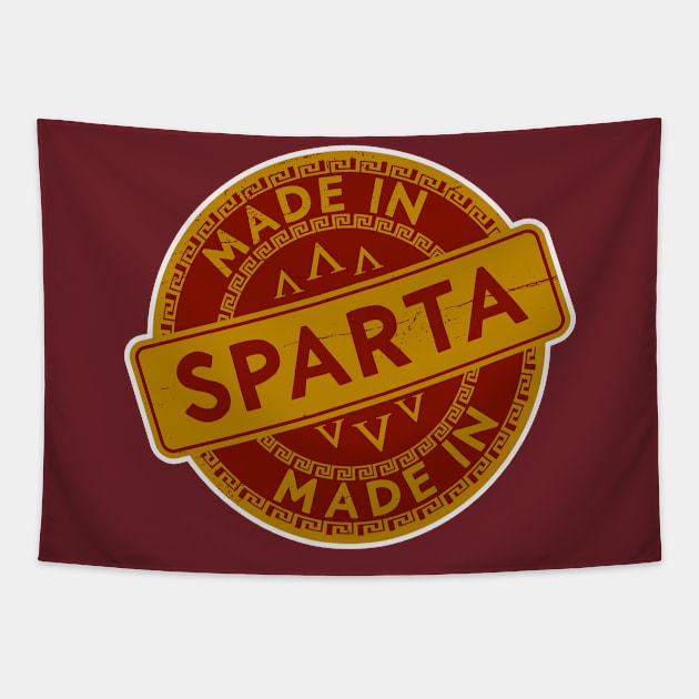 Made in Sparta Color Tapestry by nickbeta