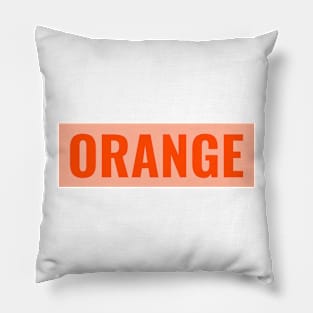 Orange text simple classic typography Pillow