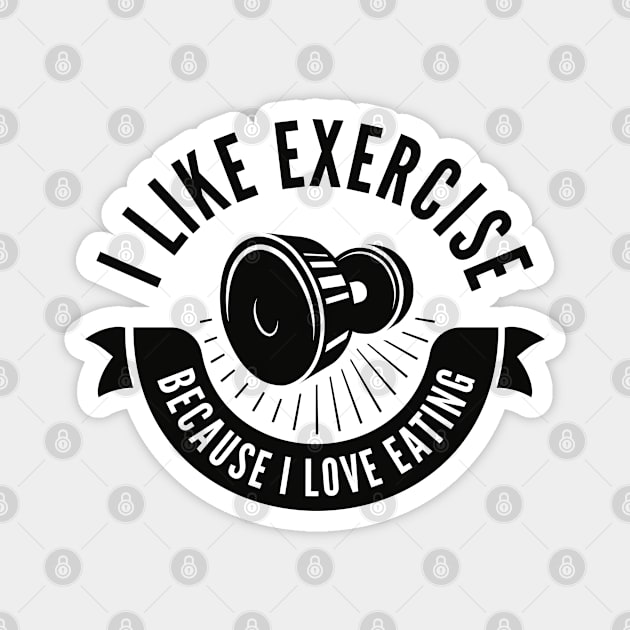 I Like Exercise Magnet by LuckyFoxDesigns