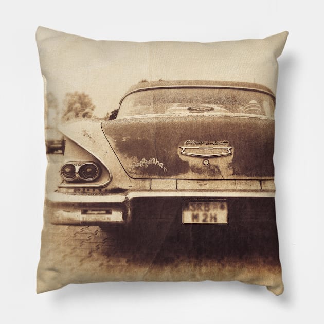 Chevrolet, vintage Pillow by hottehue