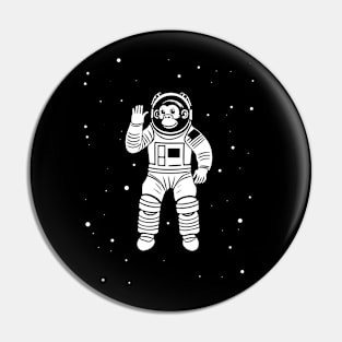 Monkey Astronaut in Space Pin